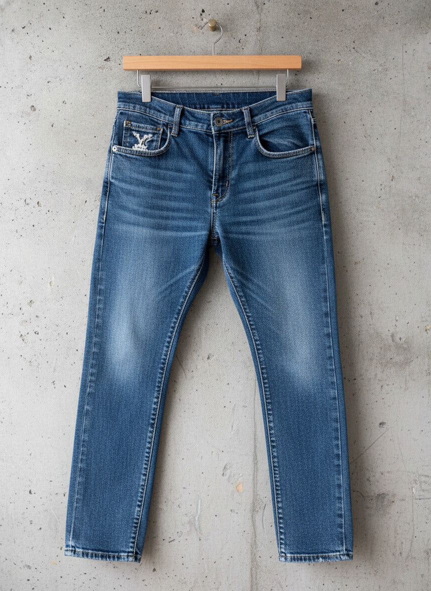 Mens True Religion Made In The U.S.A Slim Fit Jeans In Blue - W32/L29 - 3319