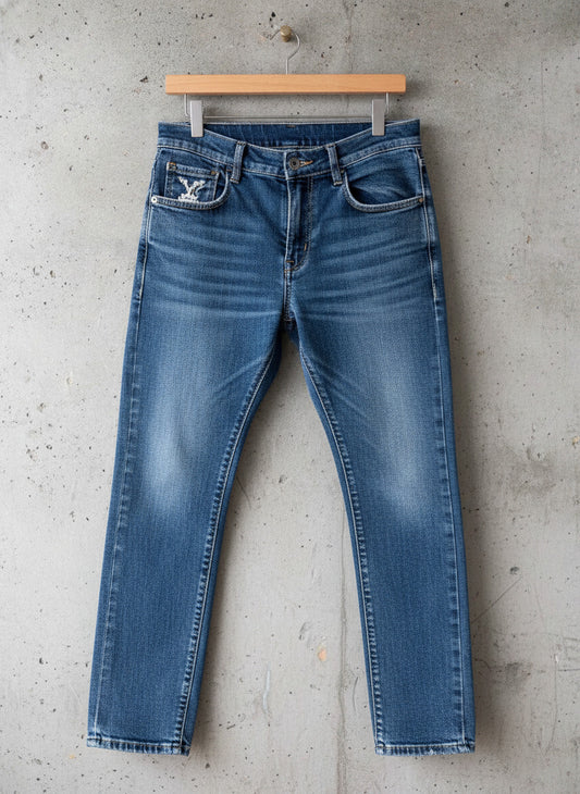 Mens True Religion Made In The U.S.A Slim Fit Jeans In Blue - W32/L29 - 3319