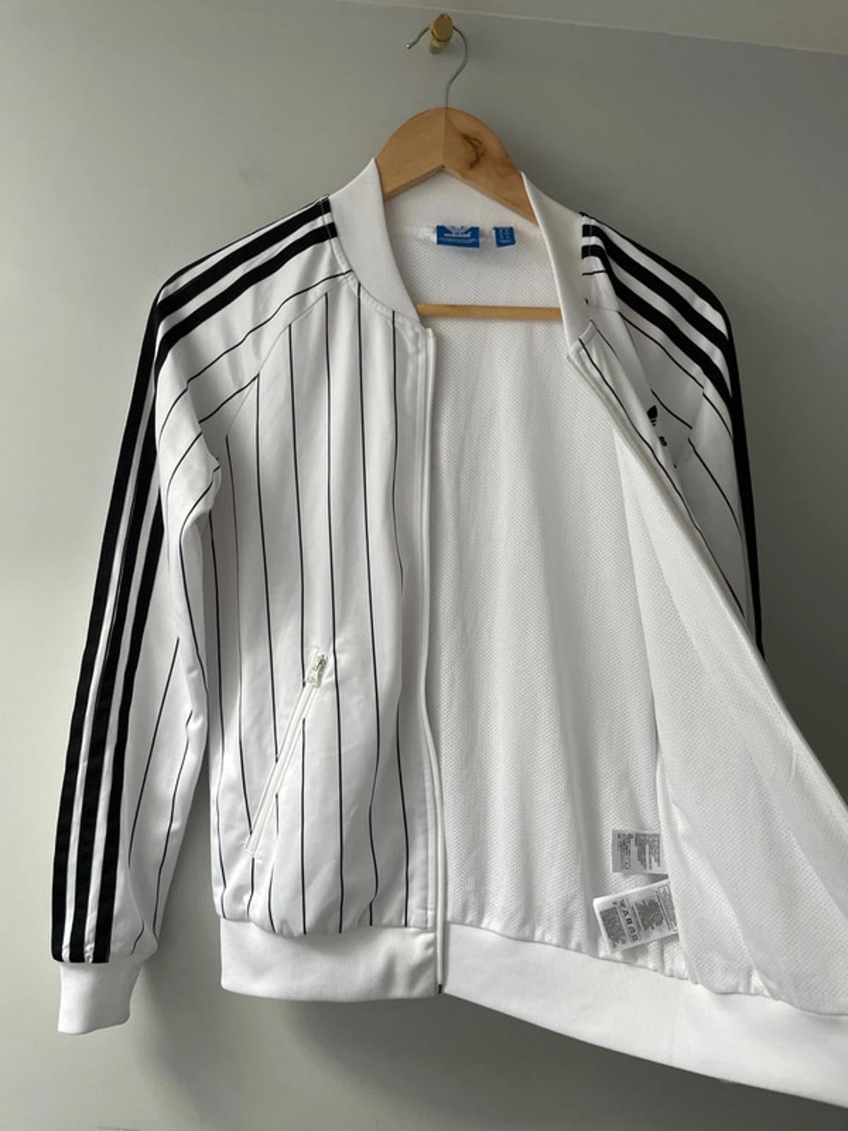 Women’s Adidas Premium Stripped Track Jacket in Black/White - UK6 - 2511