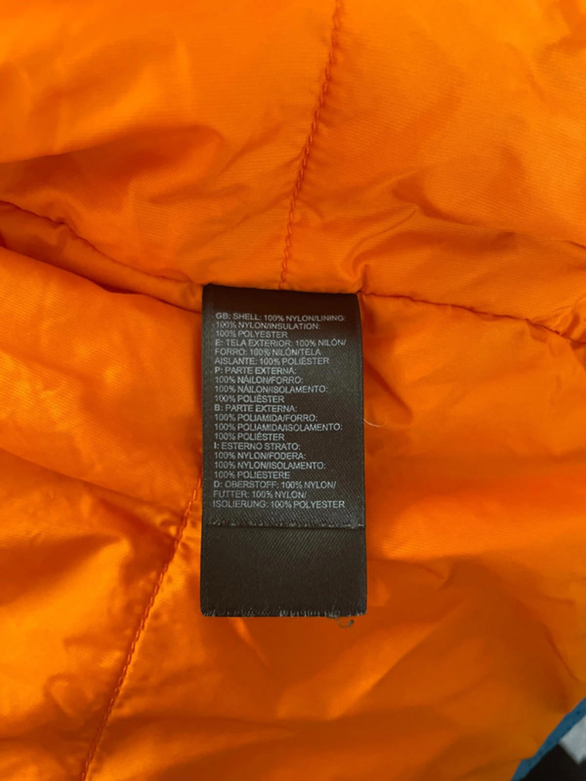 Mens The North Face Hyvent Waterproof Hooded Jacket In Blue/Orange - Small -2209