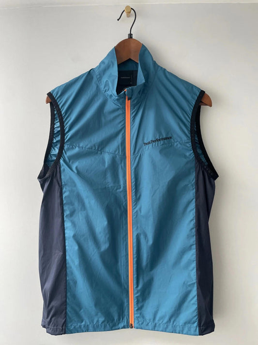 Men’s Peak Performance Meadow Wind Blue Running Vest - Medium - 1987
