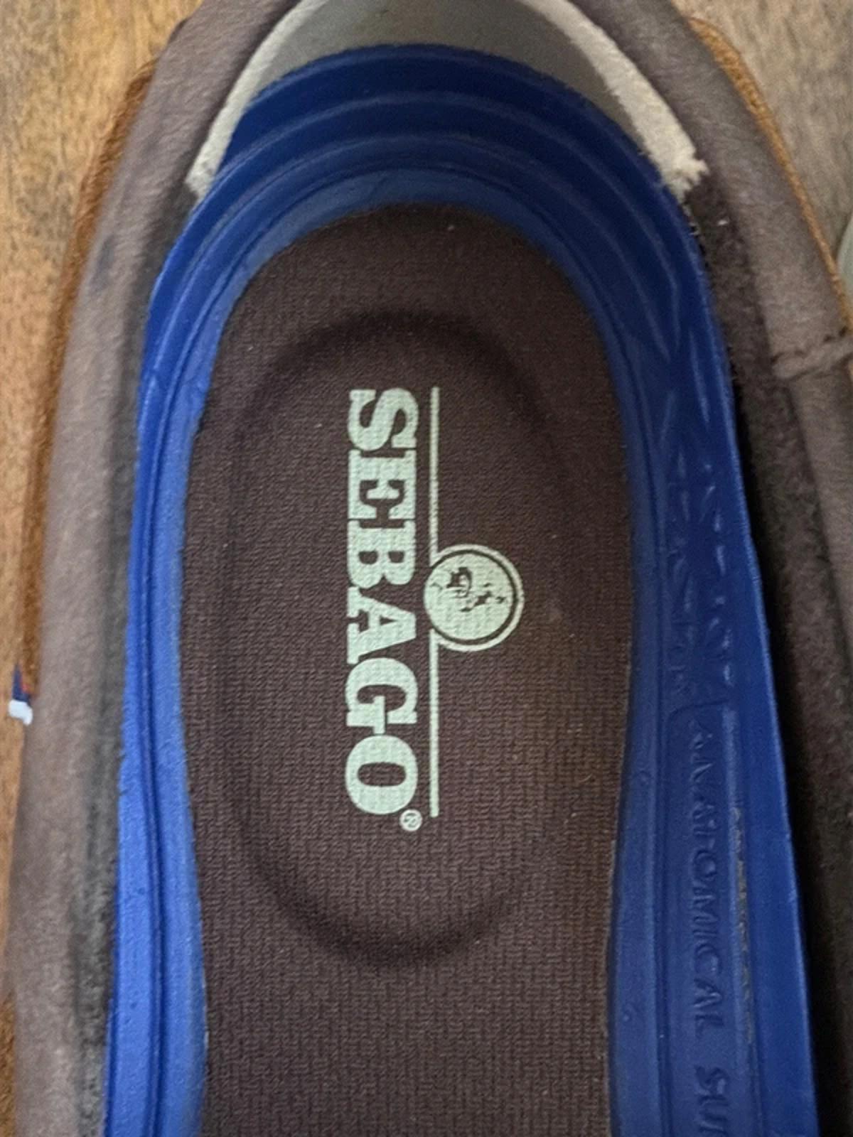 Men’s Sebago Naples Premium Leather Classic Boat Deck Shoes In Brown - Uk8 - 3287
