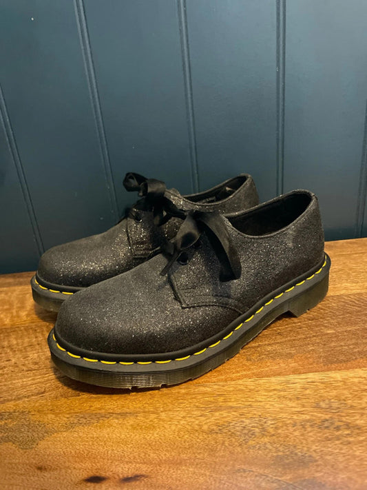 Women’s Dr Martens 1461 Farrah Chunky Glitter Oxford Shoes in Black - UK4 - 2554