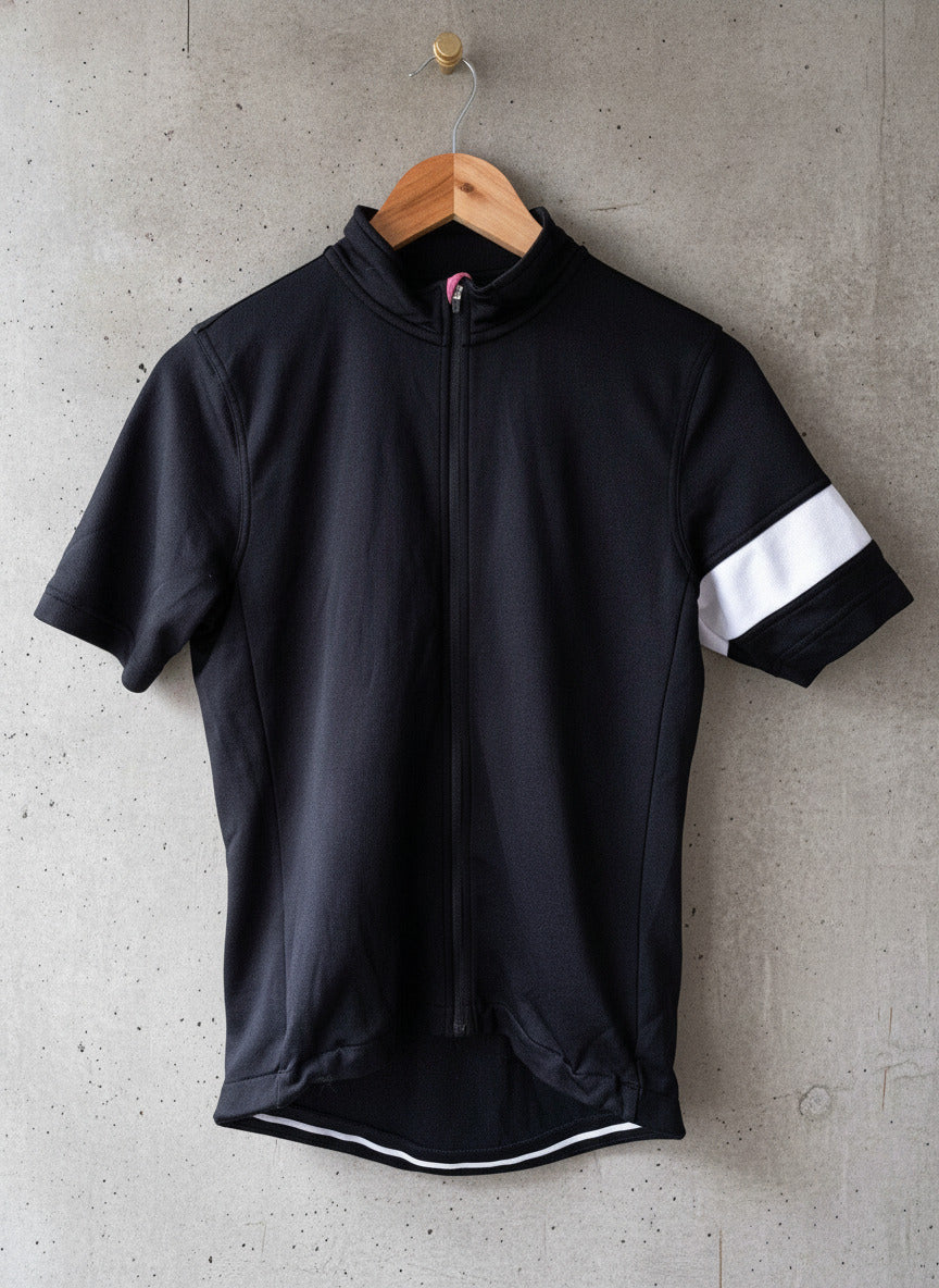 Men's Rapha Short Sleeve Core Cycling Jersey Top In Black - Medium - 3527