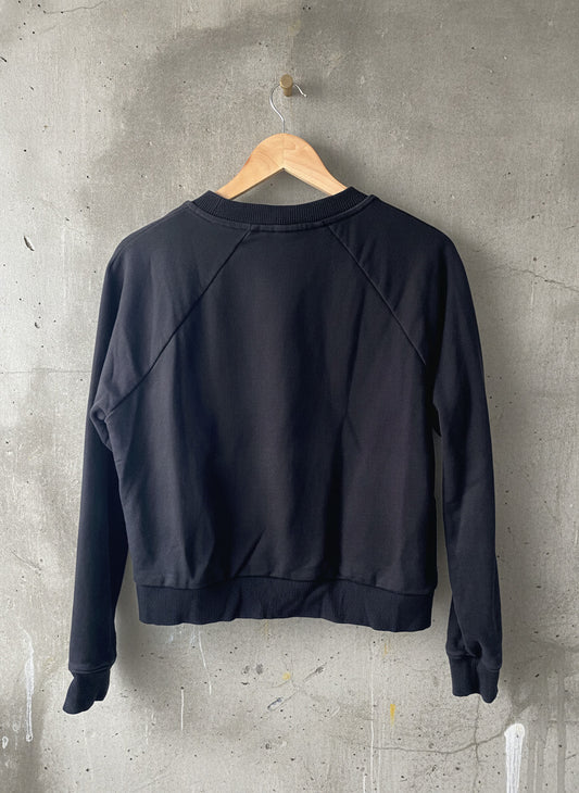 Women’s Vans Oversized Fit Crew Neck jumper Sweatshirt In Black - Small - 2230