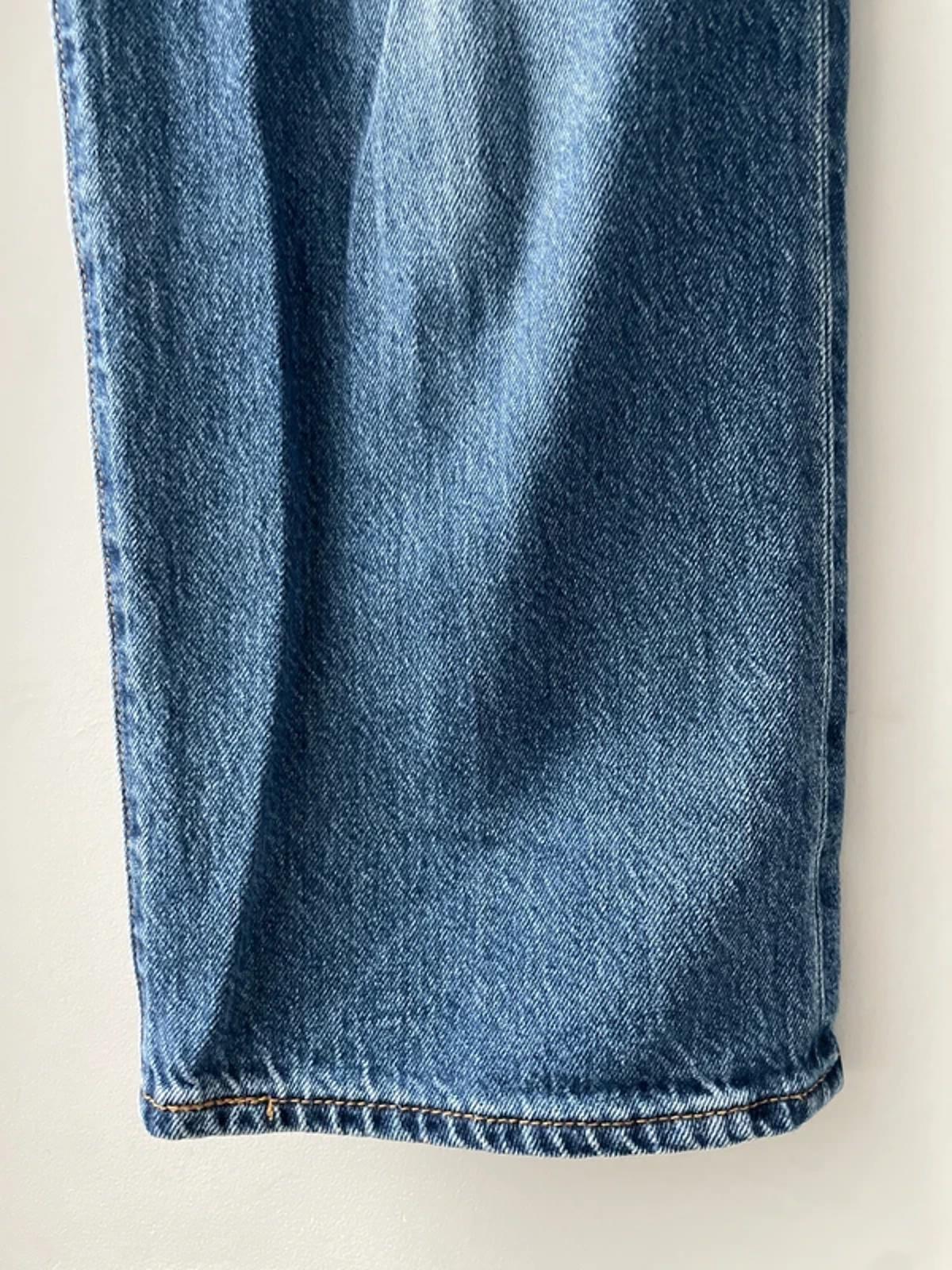 Women’s Levi’s High Waisted Ribcage Straight Fit Jeans In Navy - W28/L27 - 2954