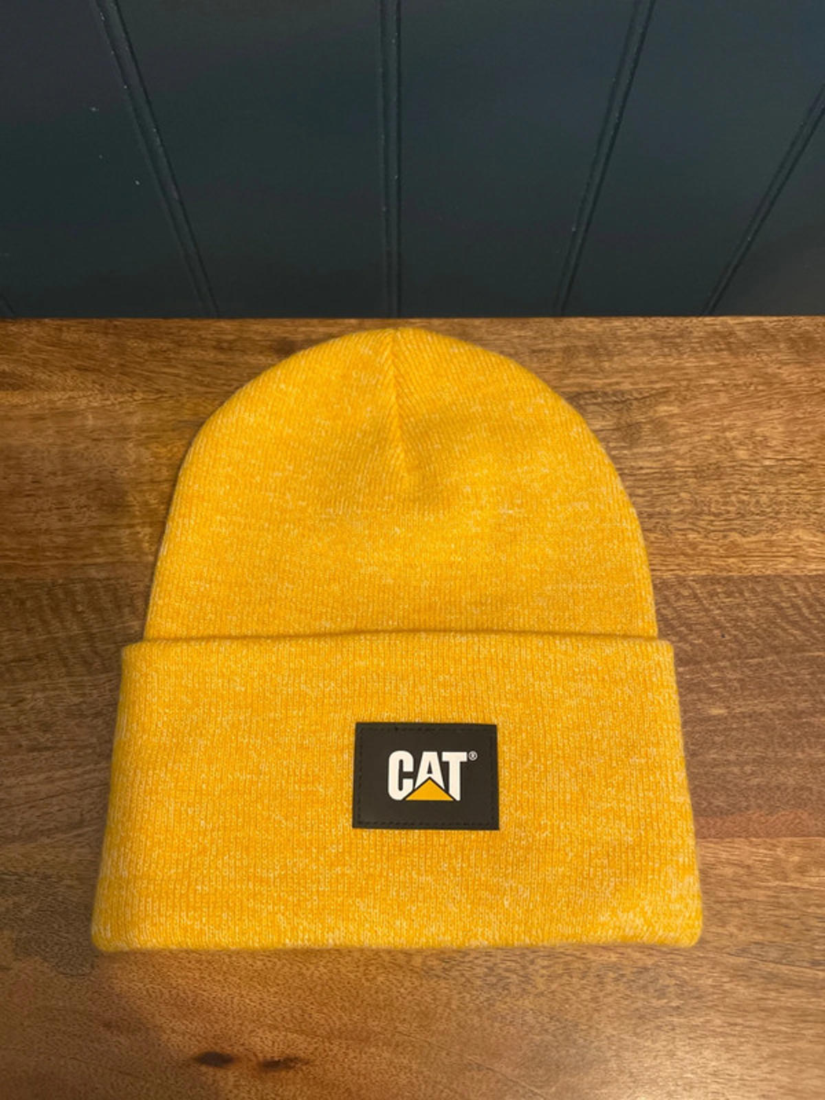 Men’s Cat WWR Label Beanie Hat In Yellow - 2602