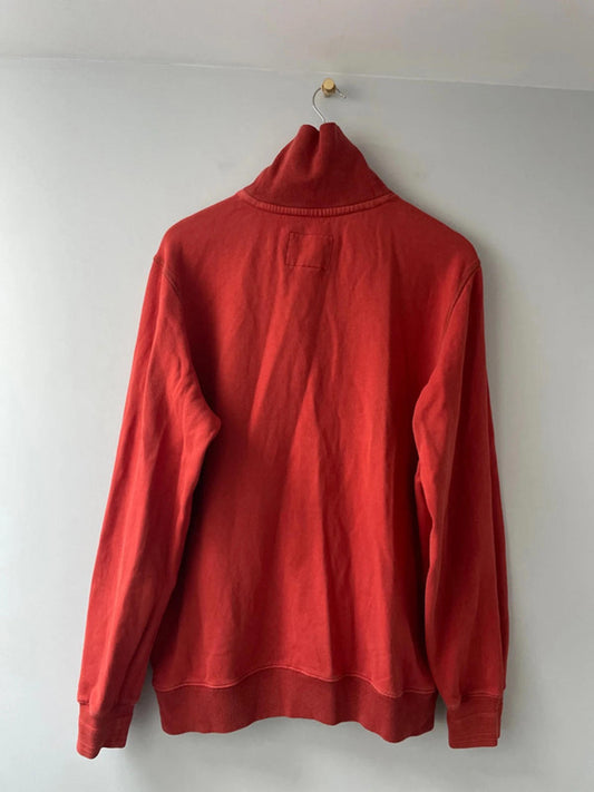 Men’s Woolrich Shawl Collar Jumper Top In Red - Medium - 2449