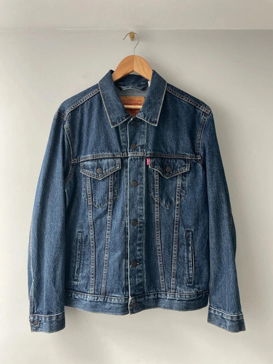 Men’s Levi’s Premium Range Denim Trucker Jacket In Navy - Medium - 2386