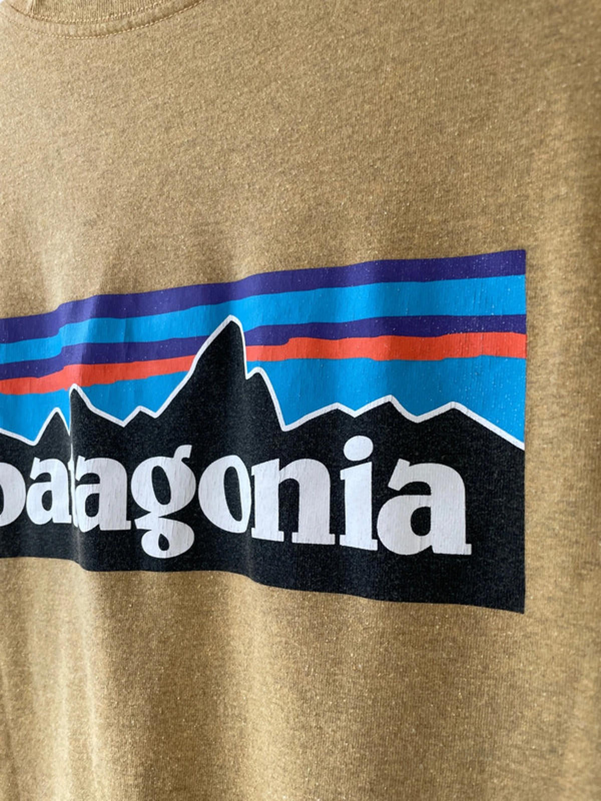 Men’s Patagonia Crew Neck Printed T-shirt In Mustard - Large -2574