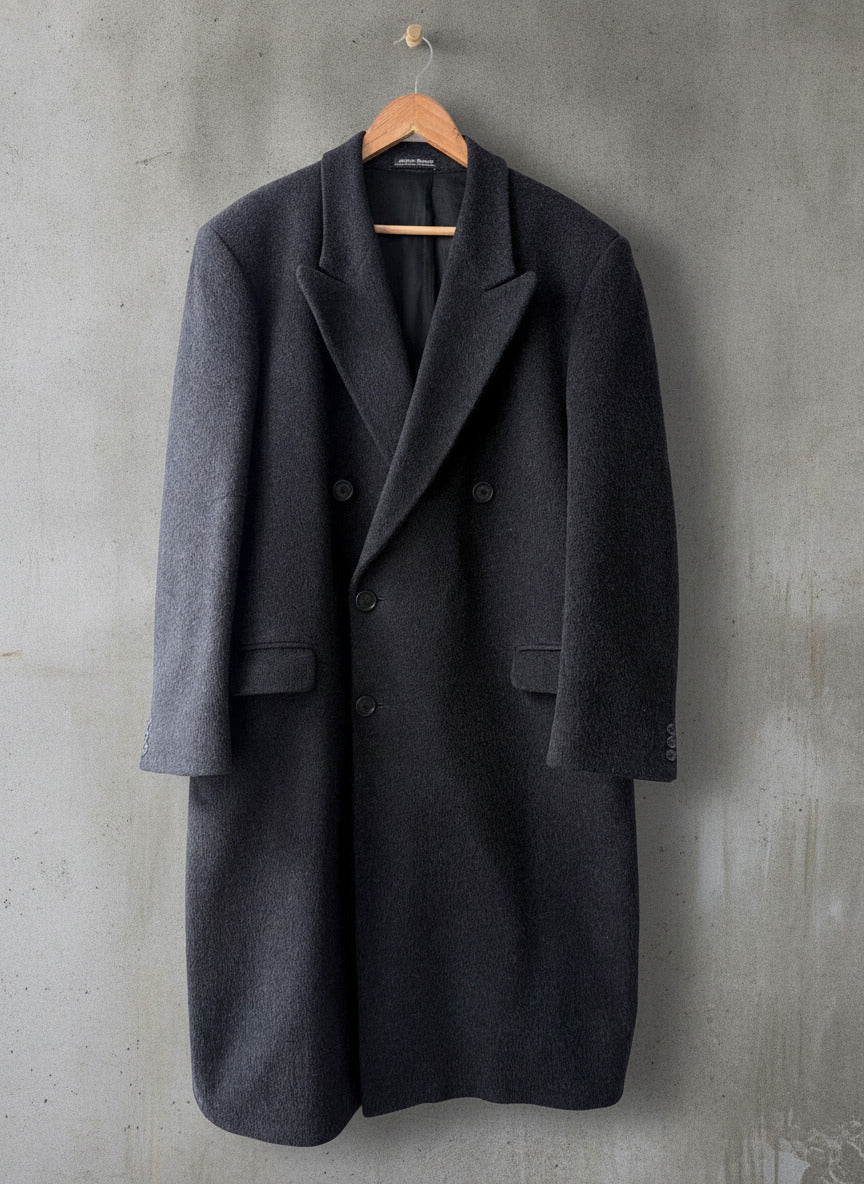Men’s Hammersley Made In England Wool & Cashmere Overcoat In Gray - Large - 3788