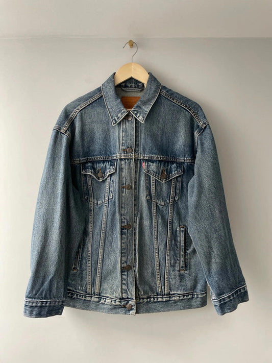 Men’s Levi’s Premium Range Denim Trucker Jacket In Blue - Medium- 2329