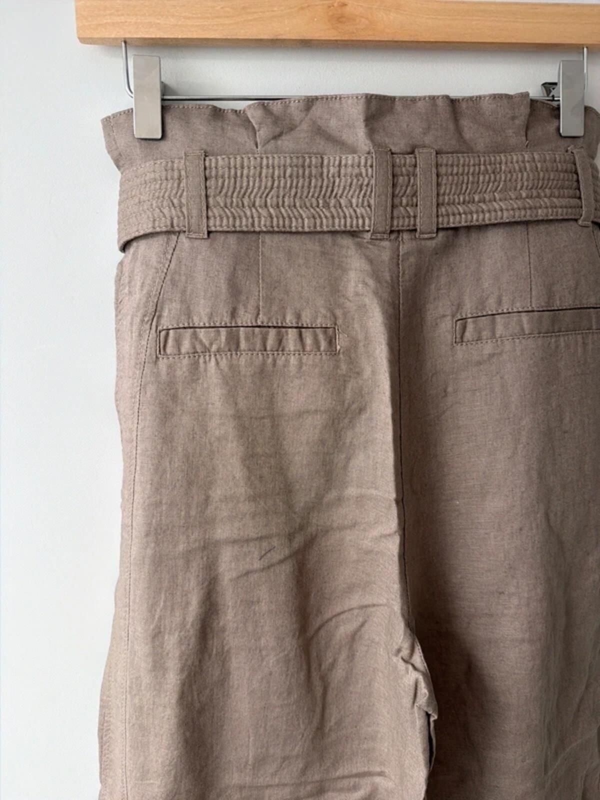 Women’s & Other Stories linen tie front paperbag style trousers - Uk4 - 3368