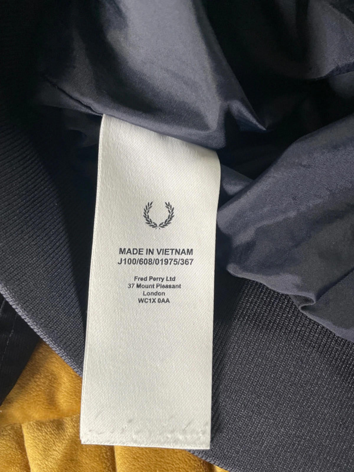 Men’s Fred Perry Harrington Jacket In Navy - XLarge - 2084