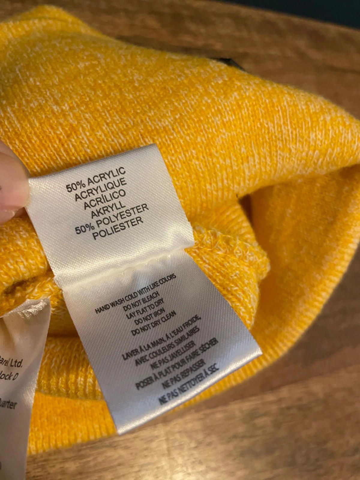 Men’s Cat WWR Label Beanie Hat In Yellow - 2602