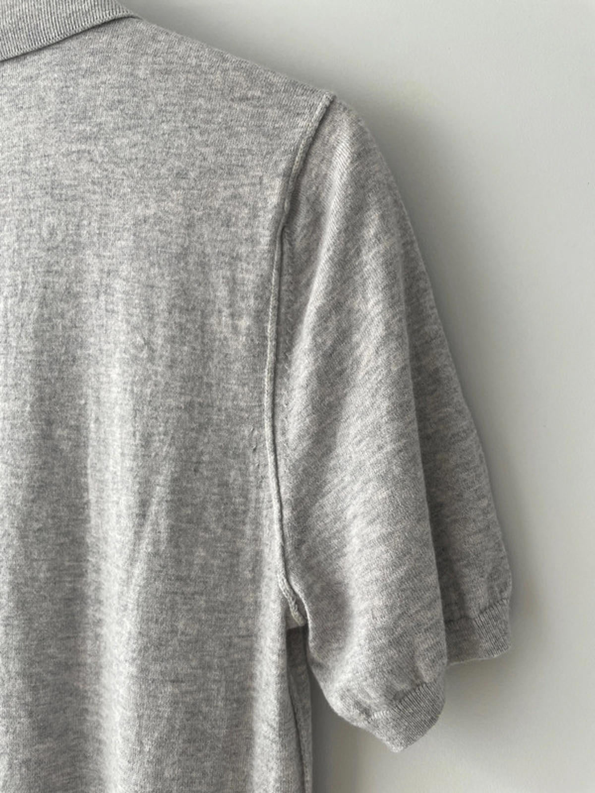 Men’s Reiss Premium Wool Knitted Polo Top In Grey - Small - 1674