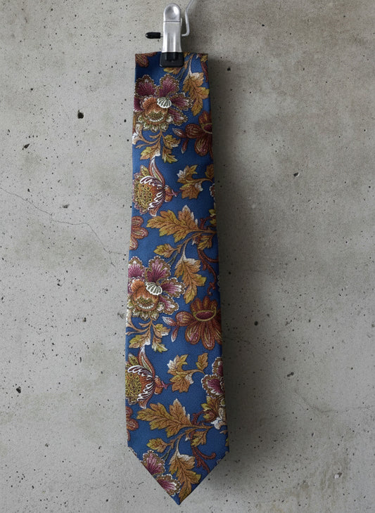 Unisex 100% Premium Silk Made In England Tie With Flower Pattern - 3333