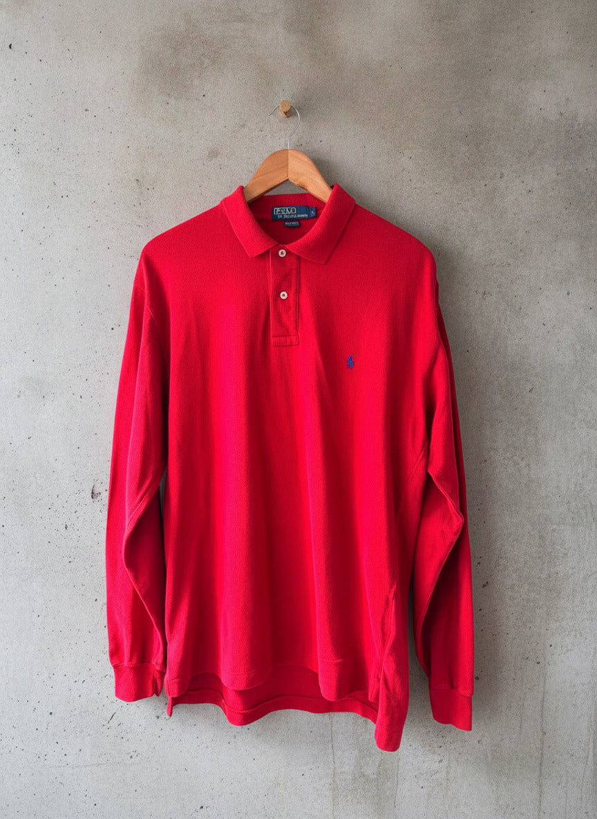Men’s Ralph Lauren Premium Long Sleeve Polo Top - Large - 2681