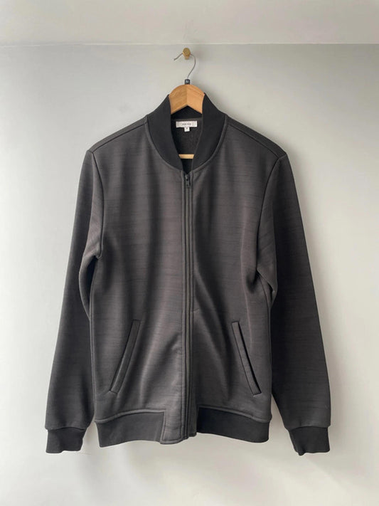 Men’s Reiss Zip Through Bomber Jacket In Black - Medium - 1938