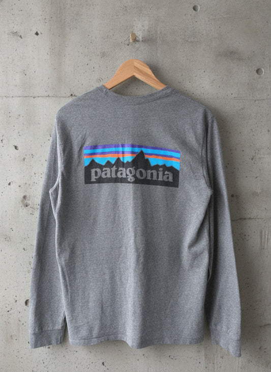 Men’s Patagonia Long Sleeve Crew Neck Printed T-Shirt In Grey  - XSmall - 3468