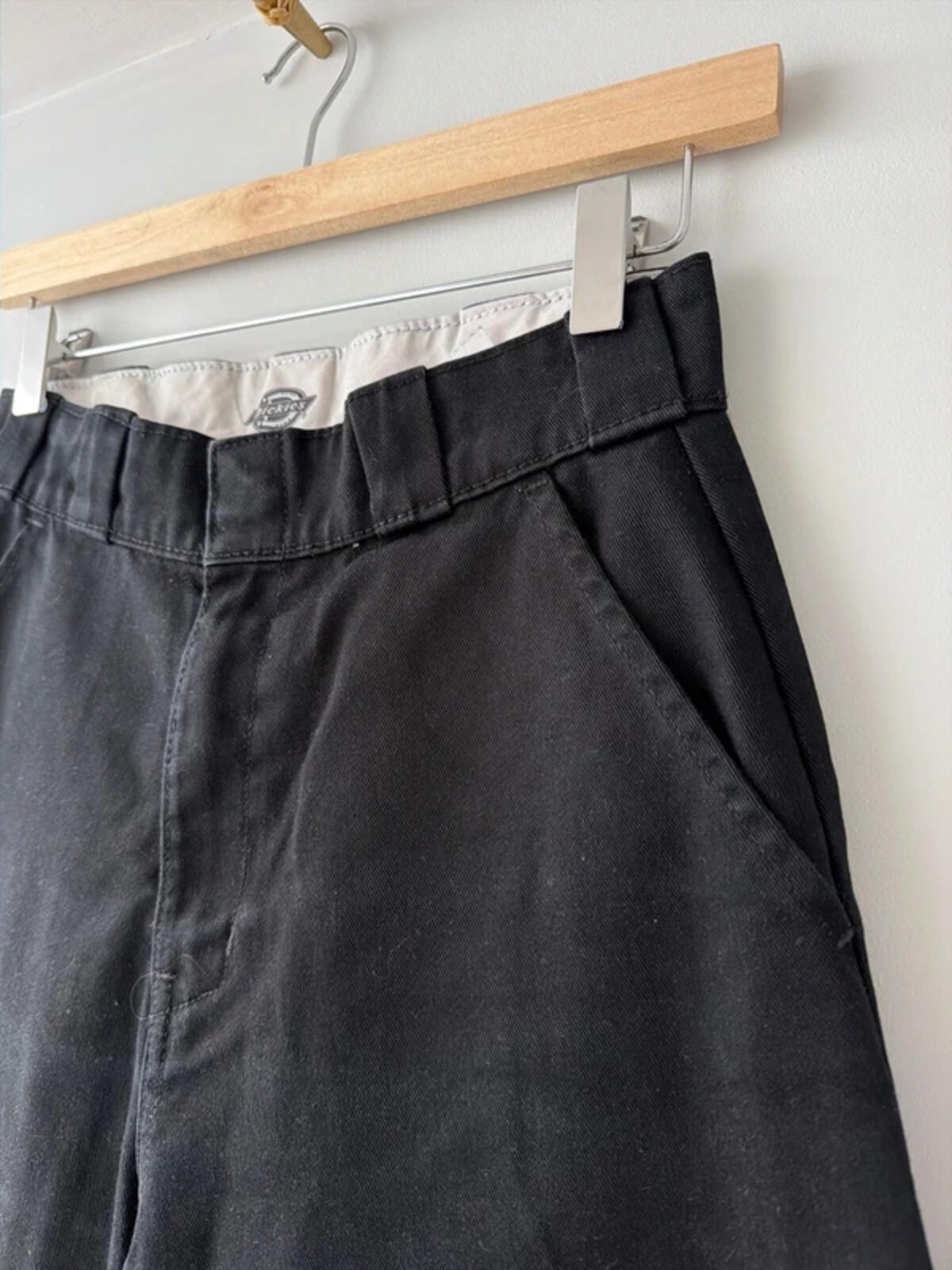 Women’s Dickies Wide Leg Baggy Fit Trousers In Black - W26/L30 - 3383