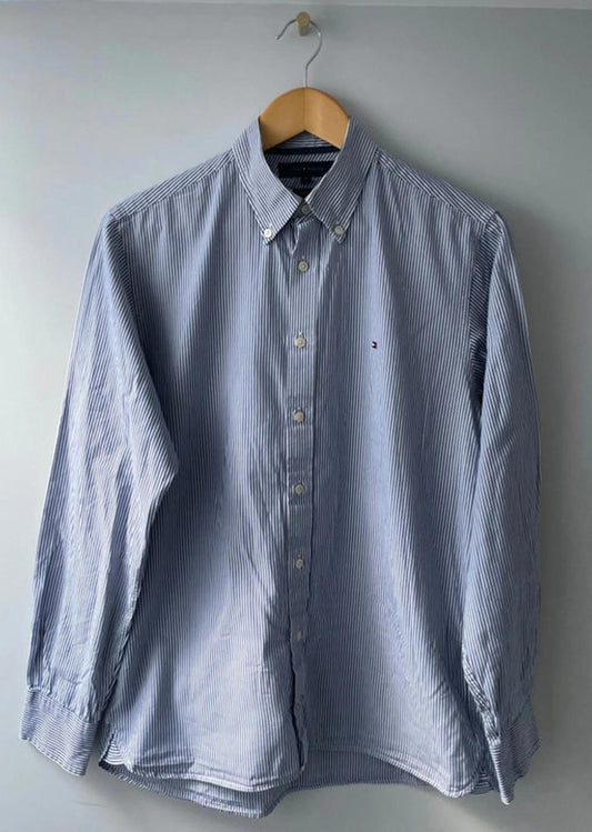 Men’s Tommy Hilfiger Stripped Oxford Long Sleeve sShirt - Medium