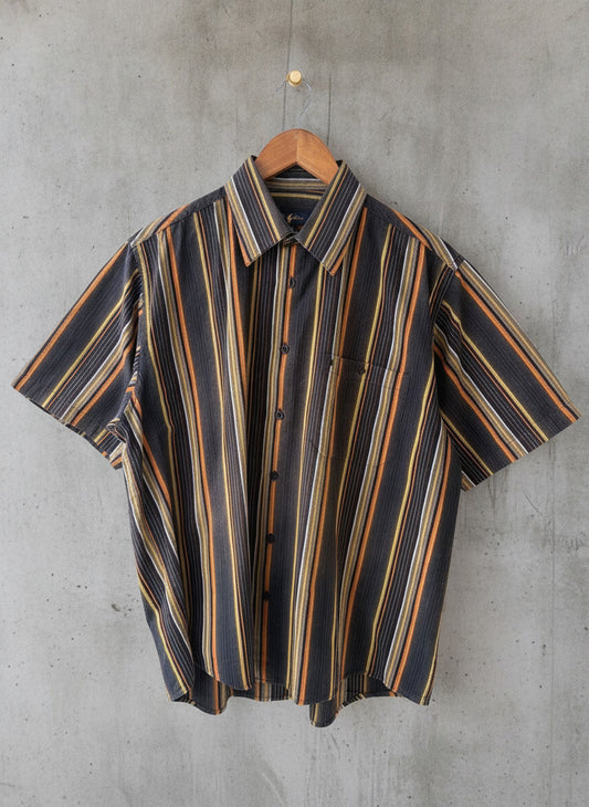Men's Gabicci Oversized Fit Short Sleeve Striped Shirt - Large - 3608