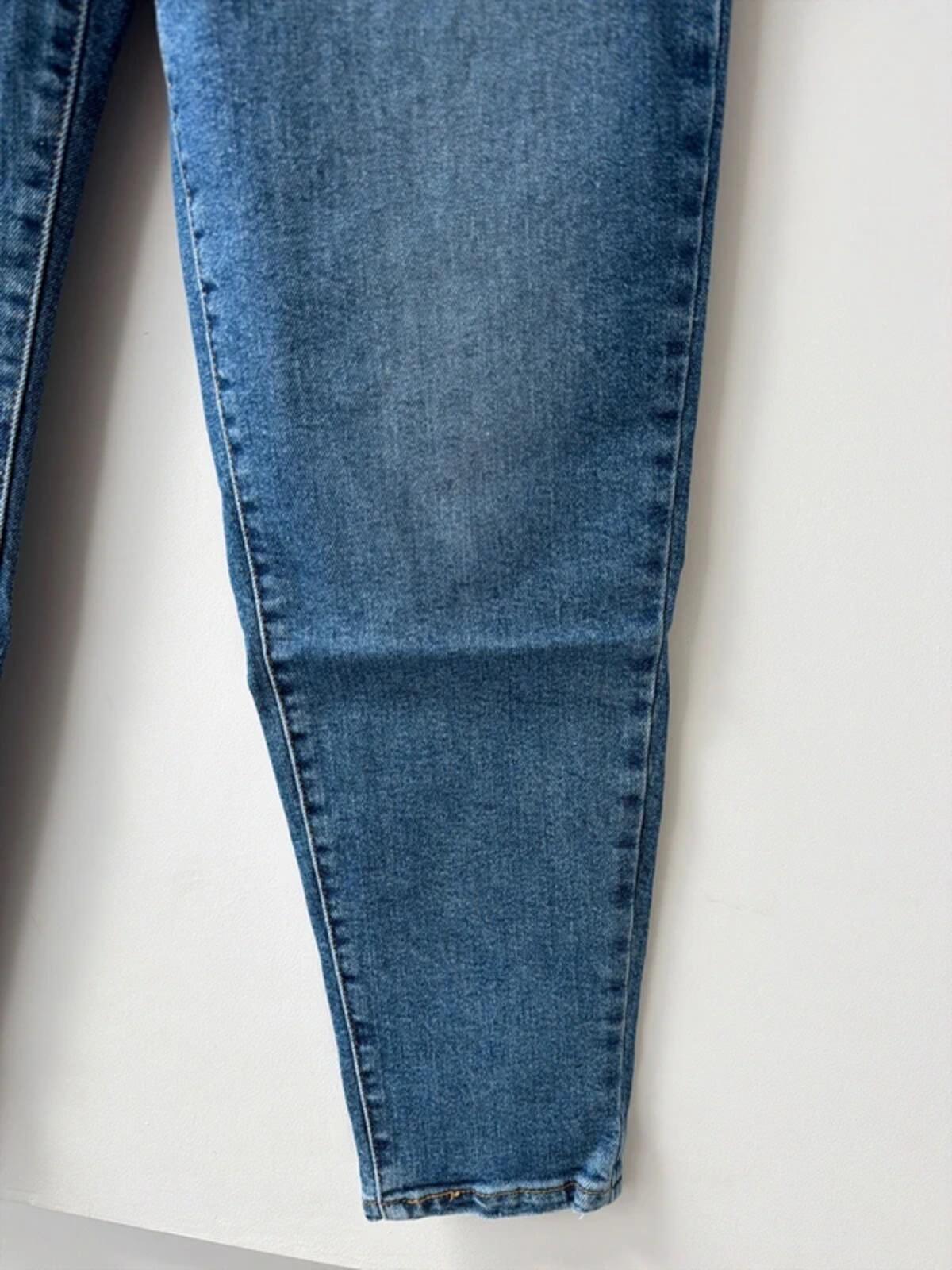Women’s High Waisted Straight Leg Stretch Fit Mom Jeans In Navy - W27/L29 - 3433