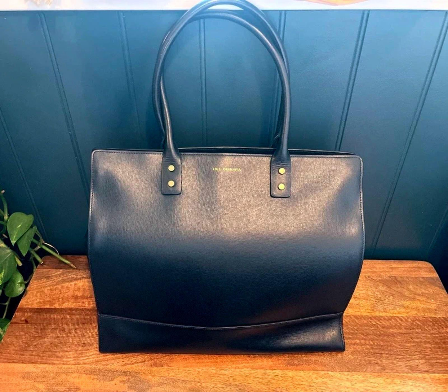 Women’s Lulu Guinness Daphne Designer Leather Crossbody Bag In Navy - 3093