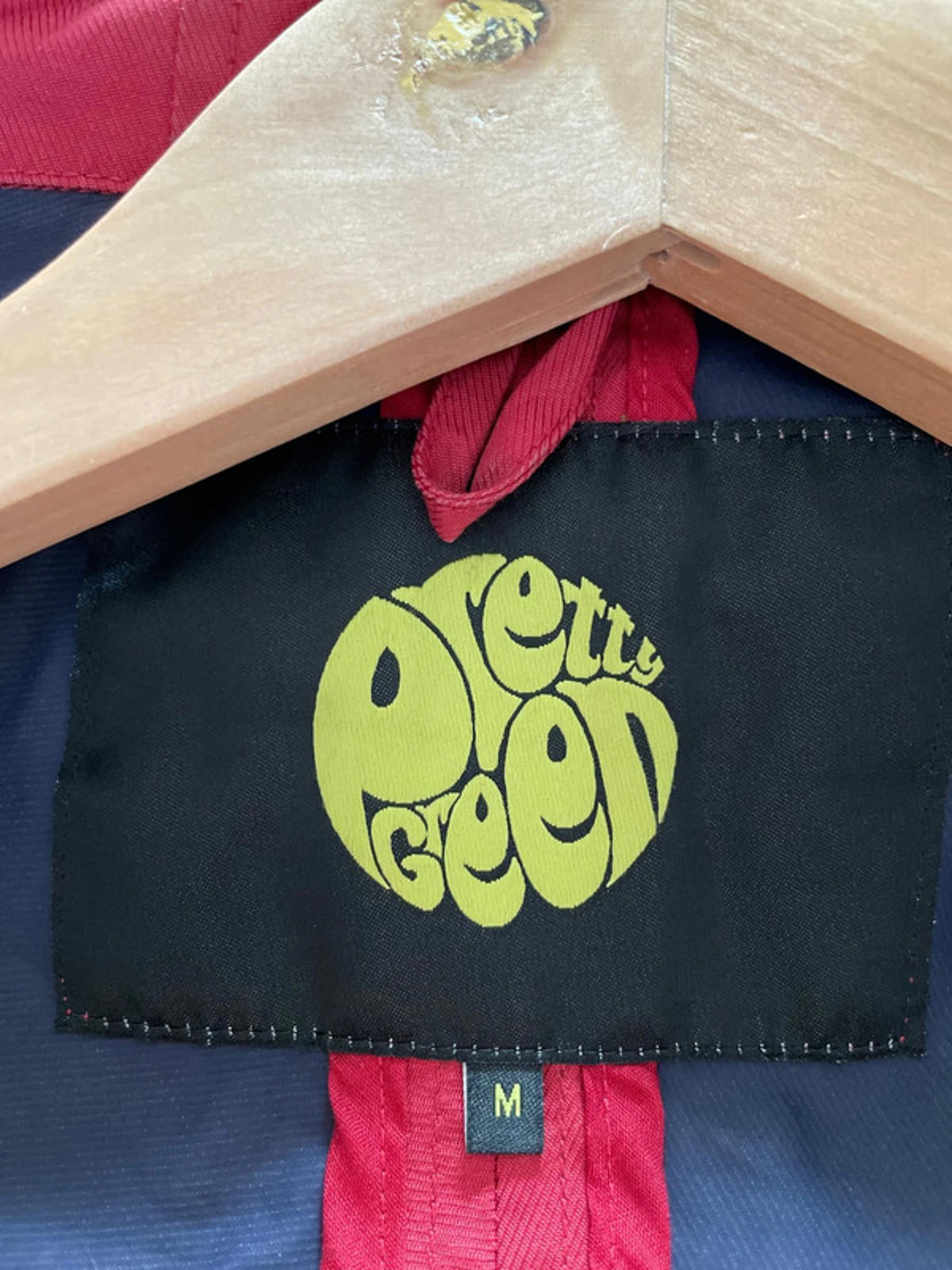 Men’s Pretty Green Hooded Parka Jacket Coat In Red - Medium - 2272