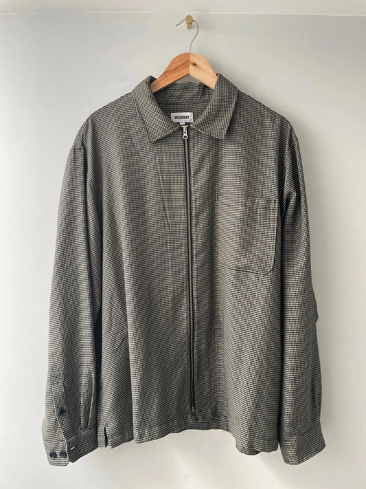 Men’s Weekday Mini Check Lightweight Harrington Jacket - XLarge - 2034