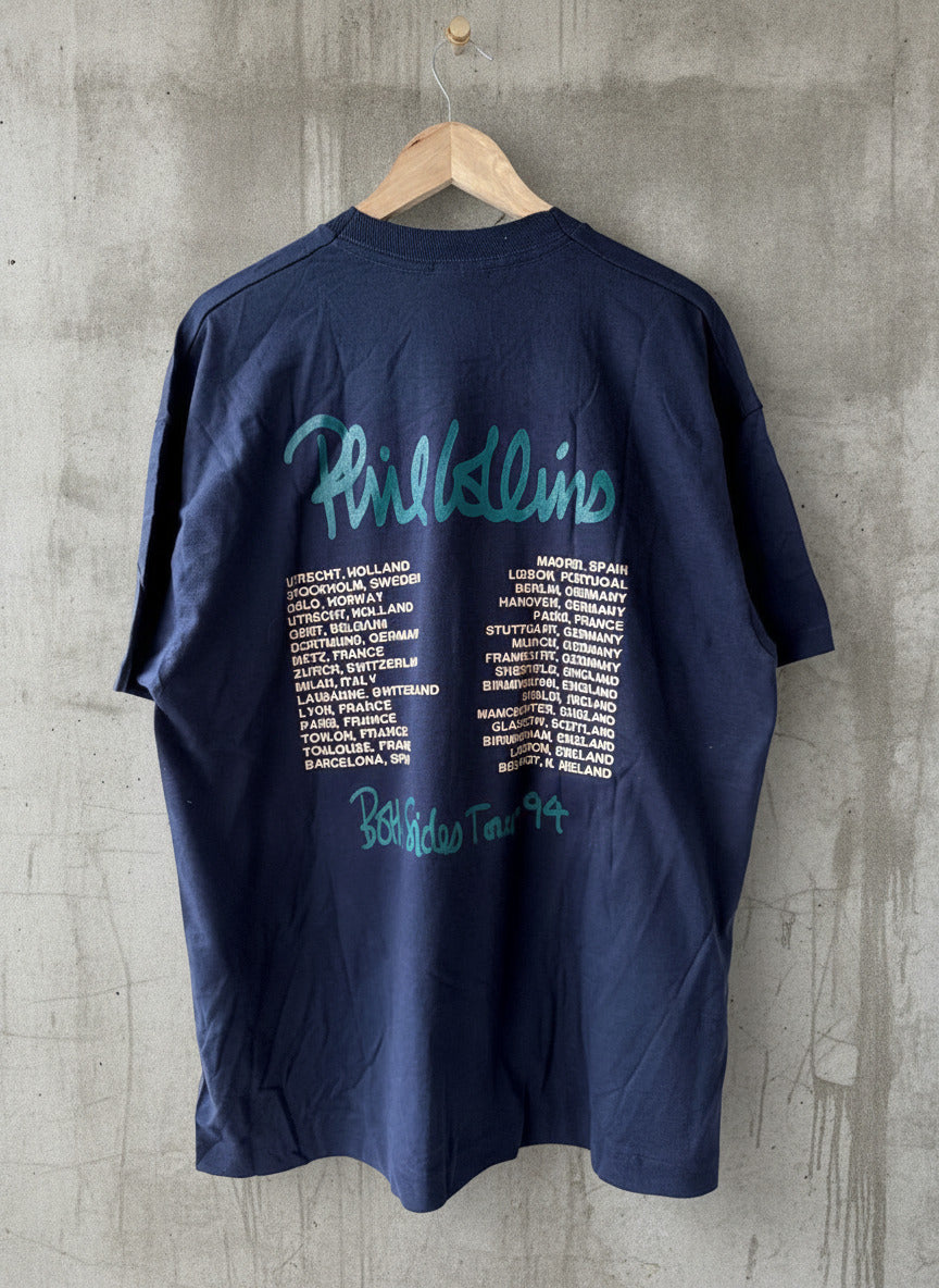 Unisex Phil Collins Vintage Both Sides Tour 1994 T-Shirt In Navy - XLarge - 3710