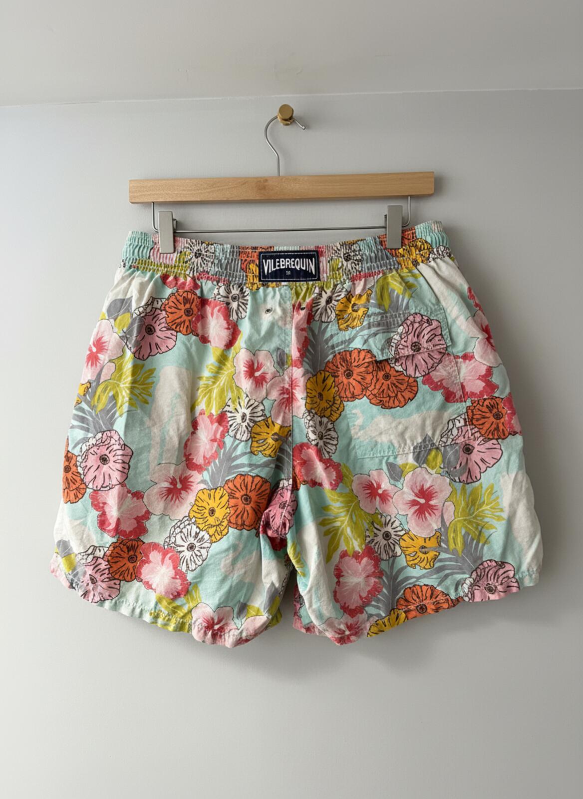 Men’s Vilebrequin Flower Print Swim Shorts - XLarge - 3418