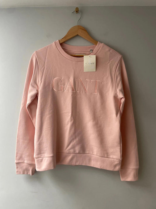Women's GANT Tonal Graphic Jersey Sweatshirt In Pink - Small - 2812