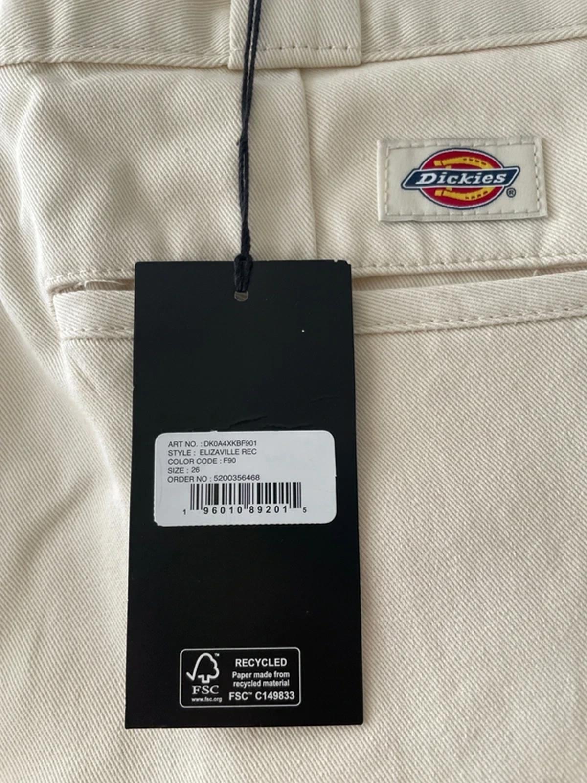 Women’s Dickies Elizaville Straight Leg Chino Trouser In Cream - W26/L29 - 3008