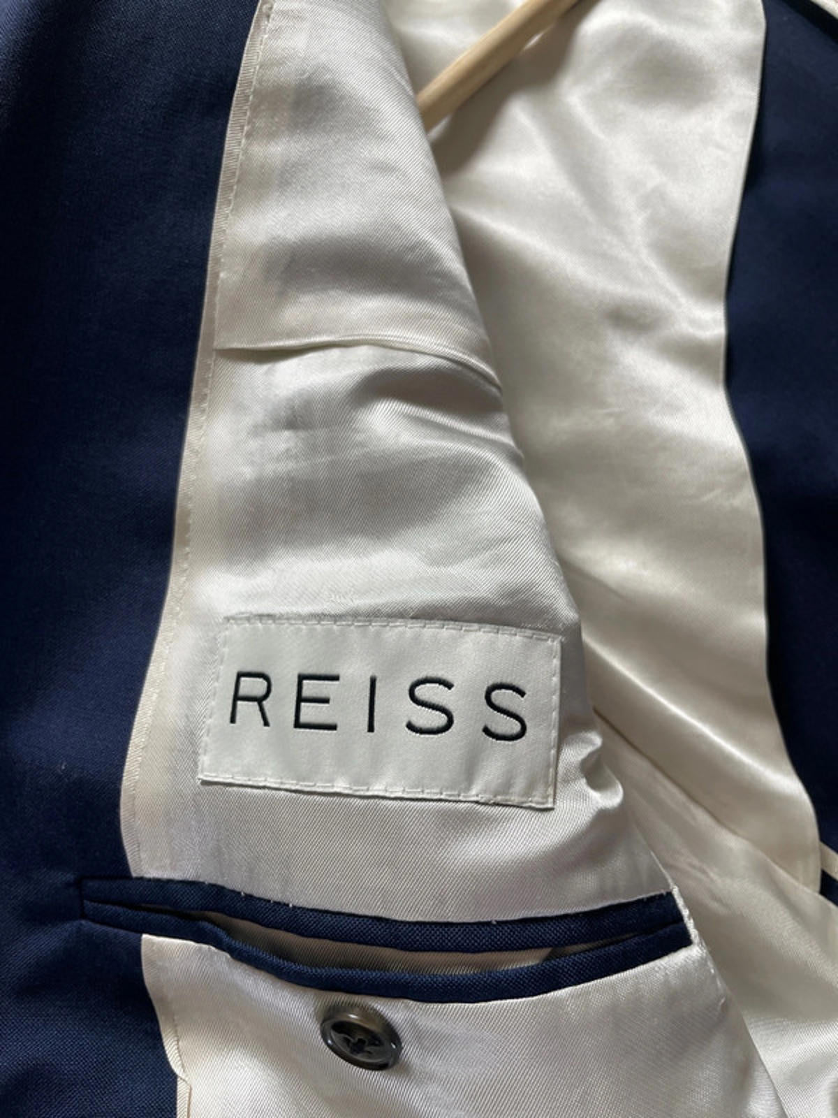Men’s Reiss Premium Wool Blazer Jacket In Navy - Medium - 1566
