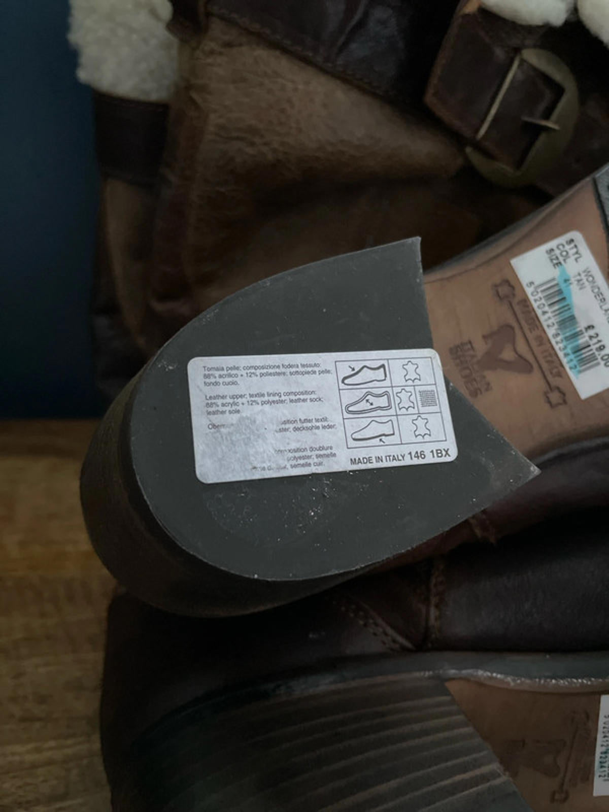 Women’s Manas Designer Leather Knee length Boots Made In Italy In Tan - UK 7 - 2569