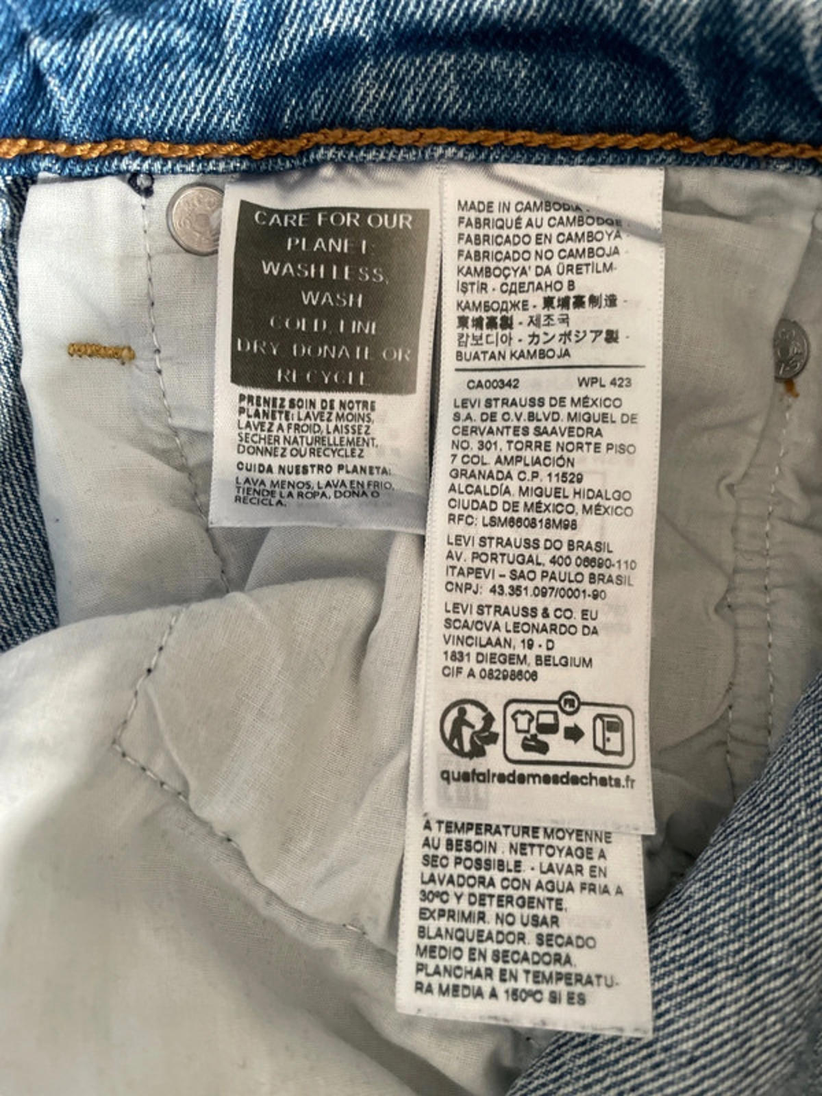 Women’s Levi’s High Waisted Ribcage Straight Fit Jeans In Navy - W24/L34 - 2561