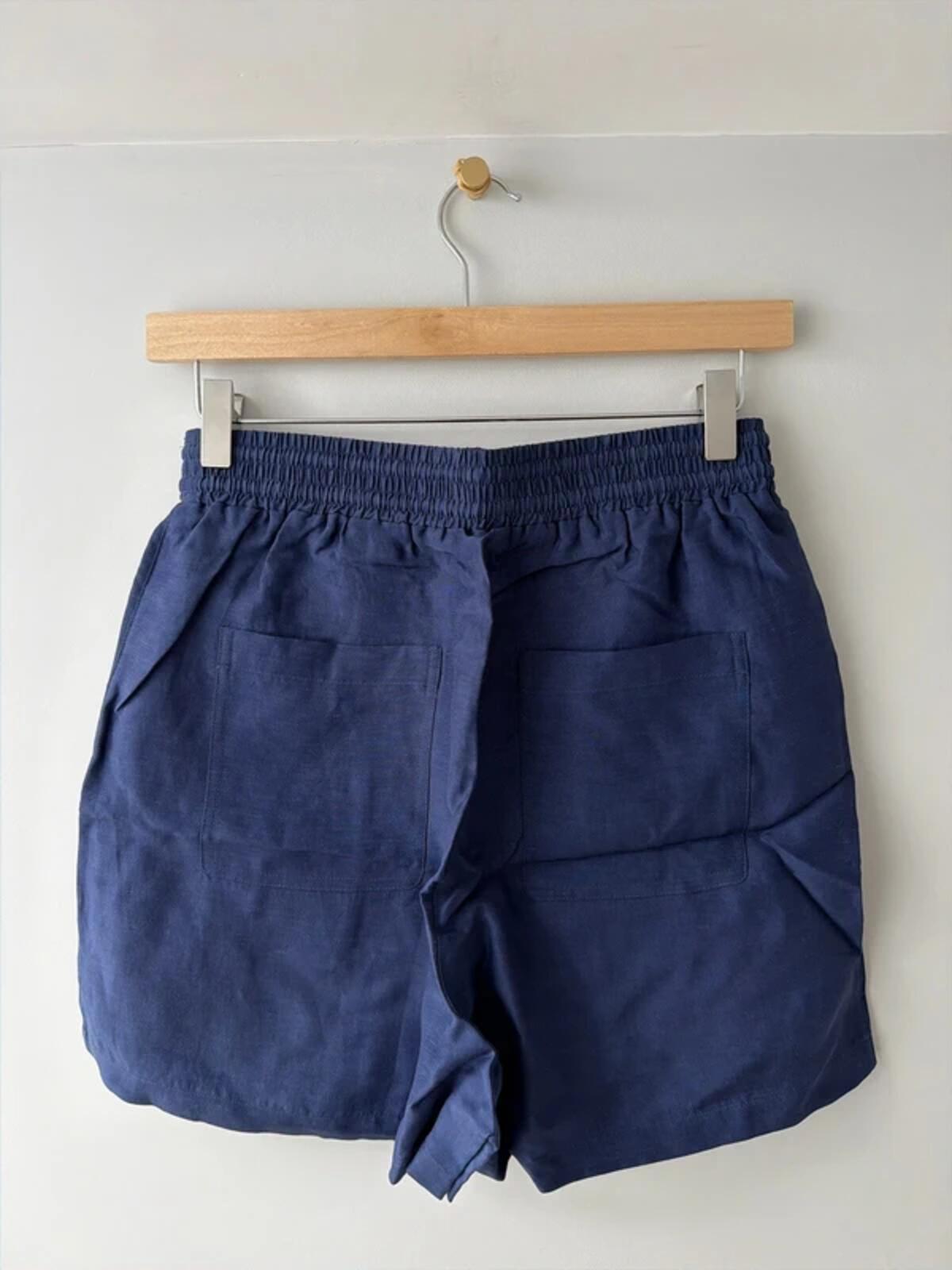 Women’s & Other Stories High Waisted Linen Shorts In Navy - XSmall - 3364