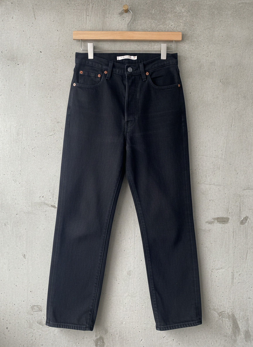 Women’s Levi’s High Waisted Ribcage Straight Fit Jeans In Black - W25/L27 - 2206