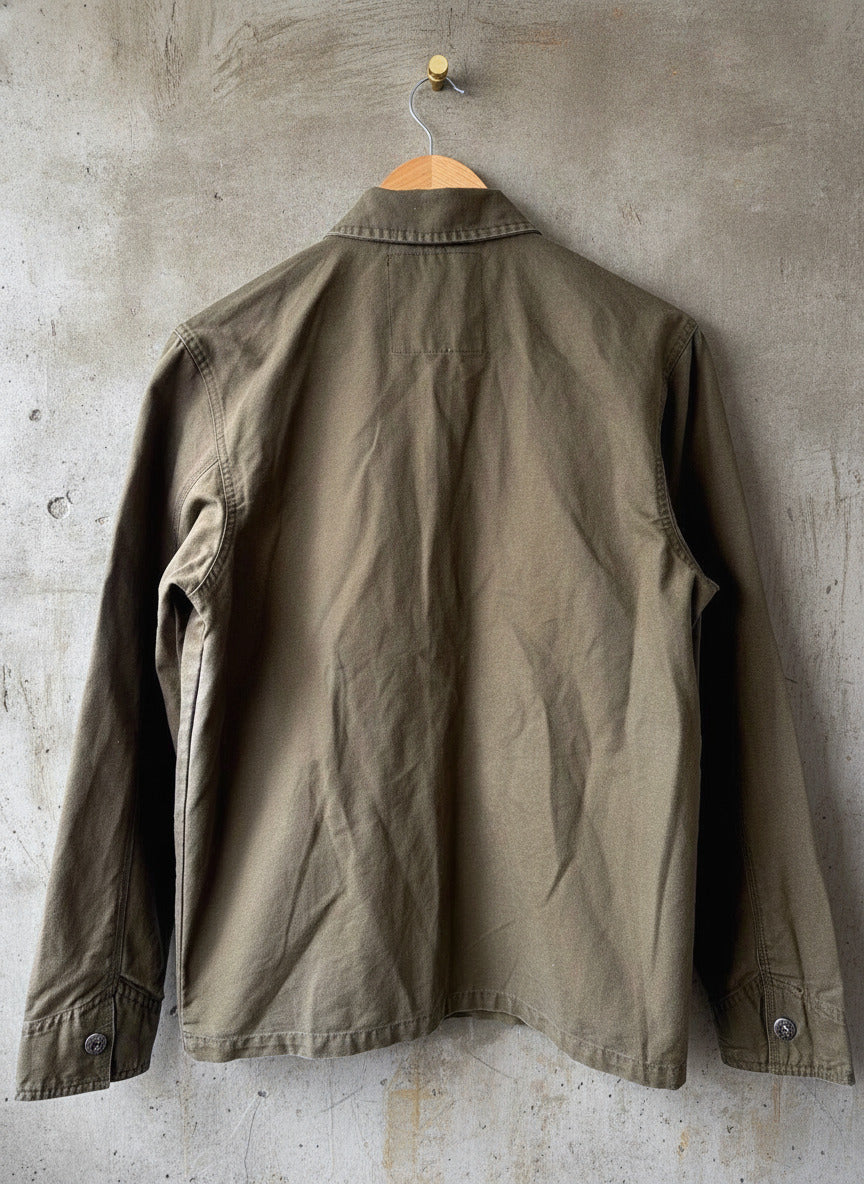 Mens Dickies Workwear Military Style Shirt Jacket In Khaki - Small - 3532