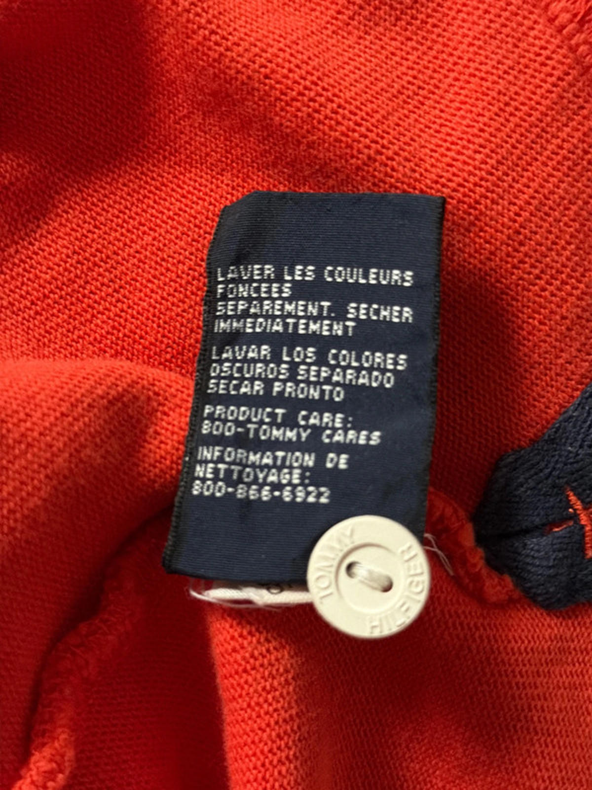 Men’s Tommy Hilfiger Clasic Rugby Polo Top In Red - Medium - 2687