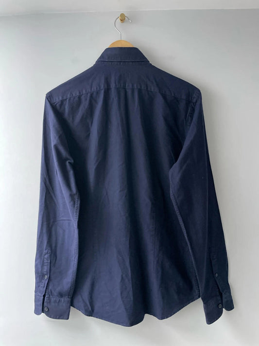 Men’s Reiss Slim Fit Long Sleeve Shirt In Navy - Medium - 2751