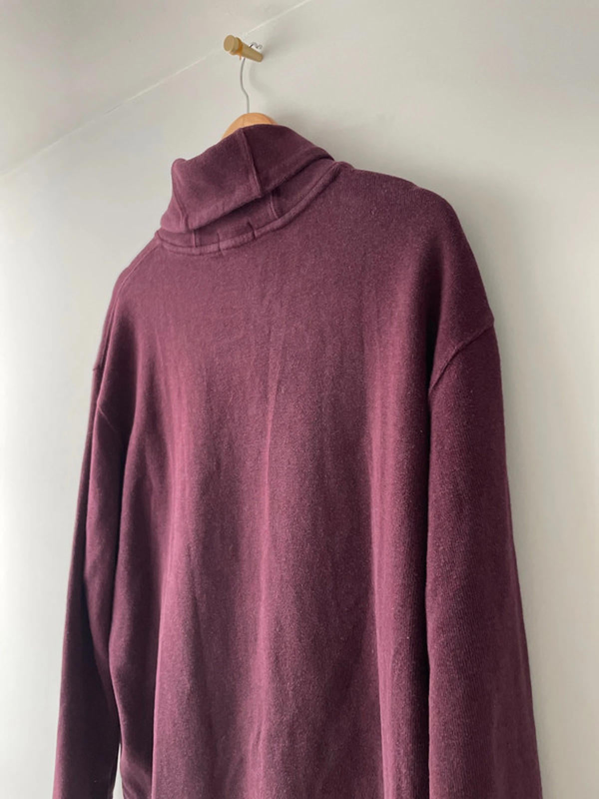 Men’s Ralph Lauren Shawl-Collared long Sleeve Jumper In Burgandy - XLarge - 2279