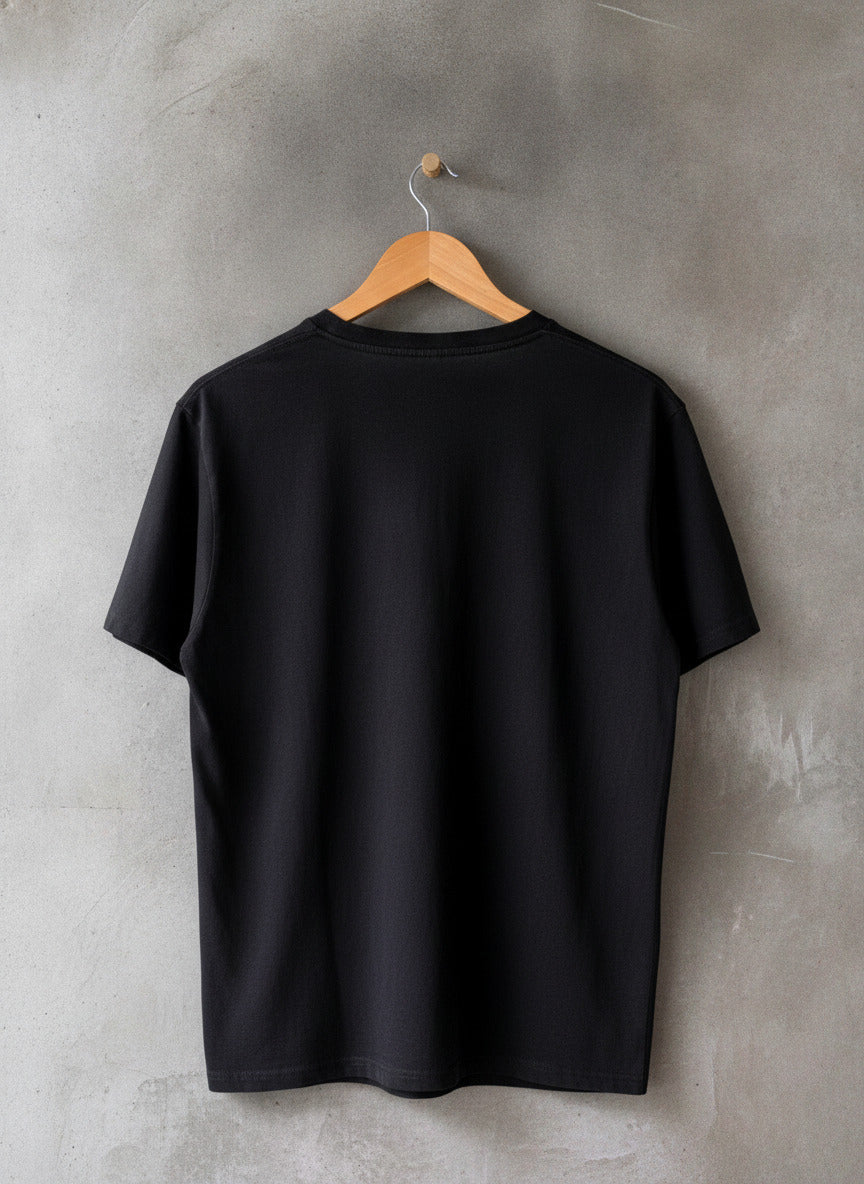 Men’s Maniere De Voir Printed Crew Neck T-shirt In Black - Medium - 3381