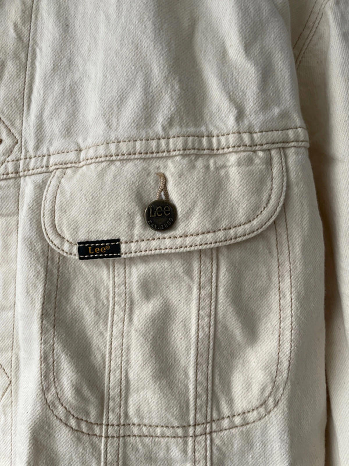 Men’s Lee Relaxed Rider Denim Jacket In Ecru - Medium - 2377