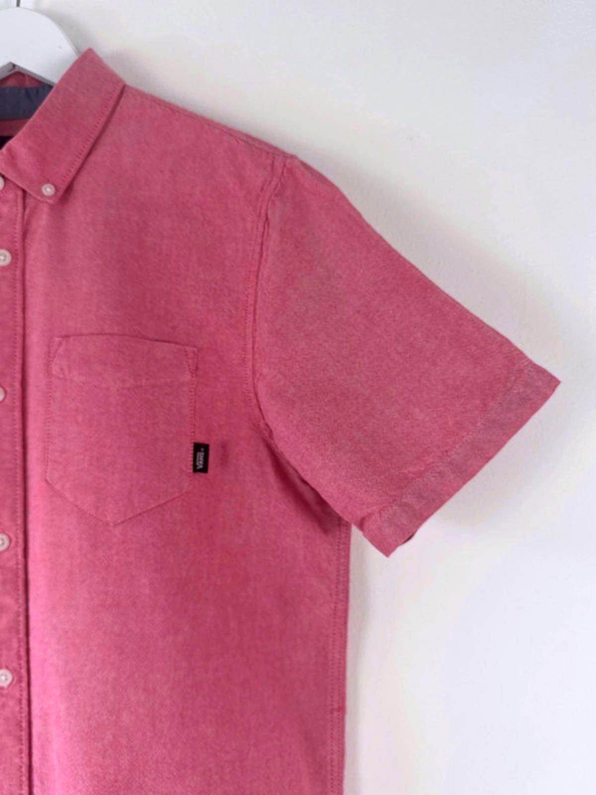 Men’s Vans Classic Fit Short Sleeve Chambray Shirt In Pink - Small   -1367