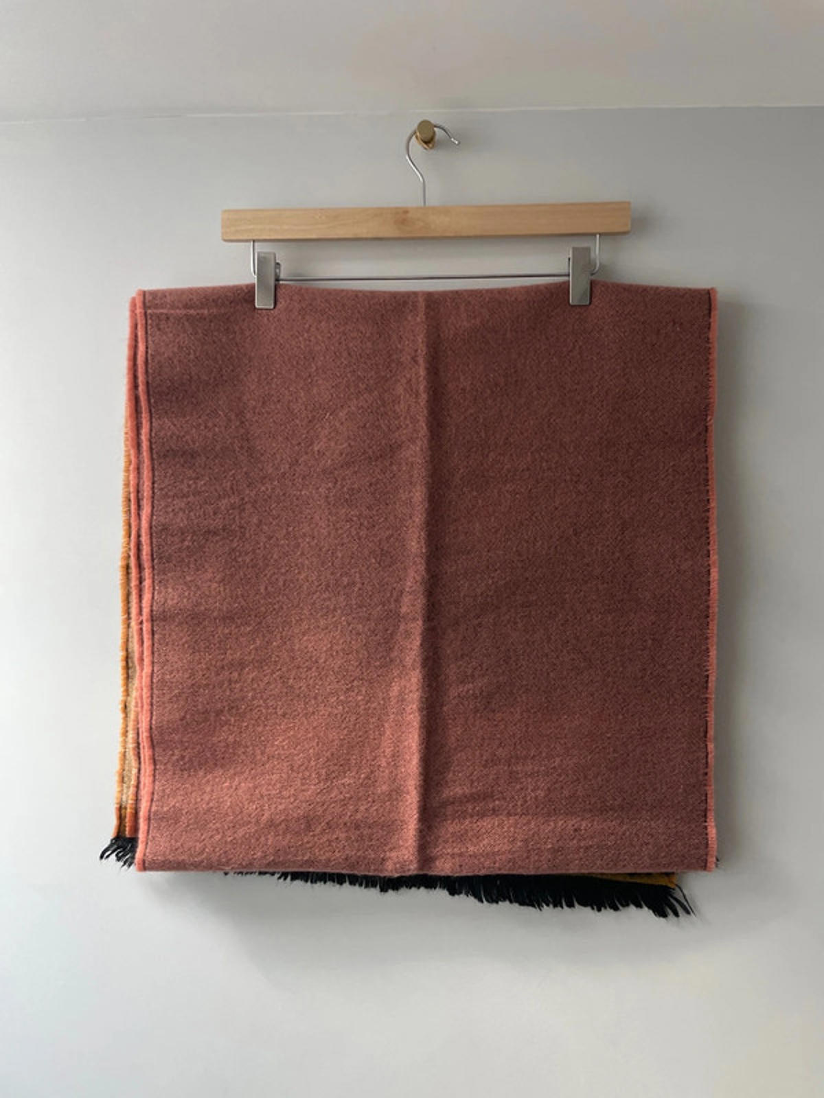 Women’s Wool Scarf in Soft Pink with a Fox Design - 2670