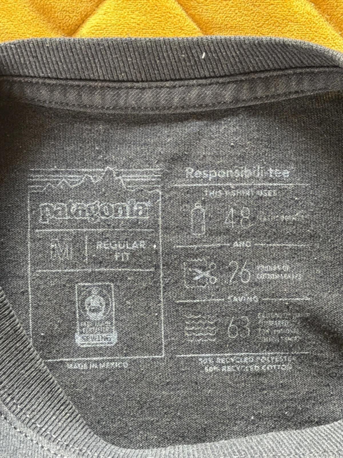 Men’s Patagonia Crew Neck Printed T-shirt In Black - Medium - 3359