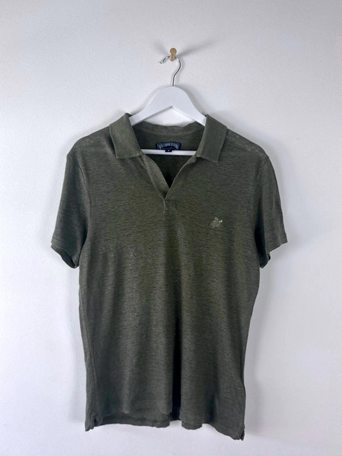 Men’s Vilebrequin Premium Linen Polo Top In Khaki - Small  -1340